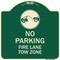 Signmission Fire Lane Tow Zone with Graphic Heavy-Gauge Aluminum Architectural Sign, 18" x 18", G-1818-23980 A-DES-G-1818-23980 - alternate 1